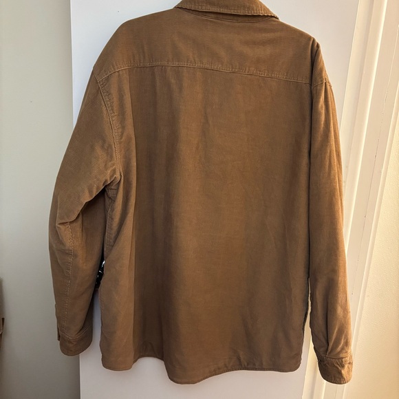 Covington Brown Corduroy Jacket Fleece Lining L Button Down Outdoor Chore Camp - Picture 6 of 9